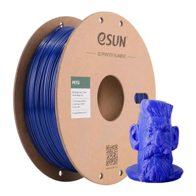 Abbildung von eSUN PETG Filament 1.75mm, 3D Drucker PETG, Maßgenauigkeit +/ 0.05mm, 1kg Spule (2.2 LBS) Druck für Drucker, Solide Blau