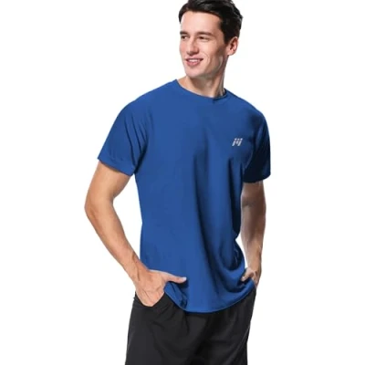 Abbildung von MeetHoo Rashguard Herren, UV Shirt Rash Vest Schutz Schwimmshirt UPF 50+ Kurzarm für Surfen Schwimmen Running