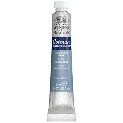Abbildung von Winsor &amp; Newton 0303472 Cotman Metallic Aquarellfarbe Studio Wasserfarben, lebendige hochwertige Farben mit sehr guten Verarbeitungseigenschaften, 8ml Tube Irisierendes Blau