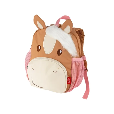 Abbildung von sigikid Mini Rucksack Pony Love Kinderrucksack für Krippe, Kita, Ausflüge empfohlen Mädchen ab 2 Jahren, Rosa/Braun/Pony
