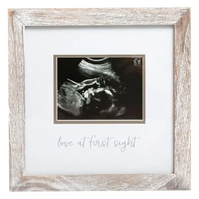 Abbildung von Pearhead Tiny Ideas Love at First Sight Sonogram Picture Frame, Gender Neutral Ultrasound Keepsake, Ideal Pregnancy Gift, Baby Shower and Nursery Decor, Farmhouse Rustic