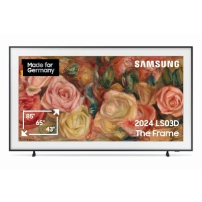 Abbildung von Samsung QLED 4K Fernseher The Frame 55 Zoll, TV mit mattem Display und austauschbarem Rahmen, Art Mode, Smart TV, GQ55LS03DAUXZG, Deutsches Modell [2024]