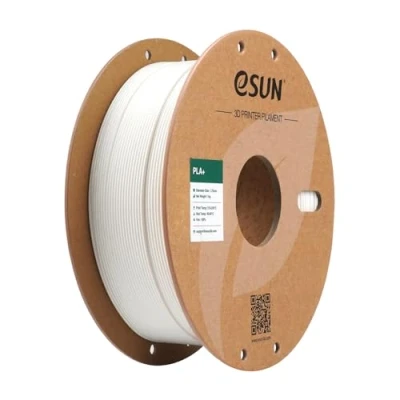 Abbildung von eSUN PLA+ Filament 1.75mm, 3D Drucker PLA Plus, Maßgenauigkeit +/ 0.03mm, 1kg Spule (2.2 LBS) Druck für Drucker, Creme Weiß