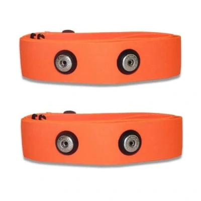Abbildung von Fitness Prince® Premium Verstellbarer, elastischer Ersatzgurt für ANT+ &amp; Bluetooth Brustgurt kompatibel mit Garmin, Wahoo, Polar H9, H10 usw. und weiteren (2er Pack Orange)