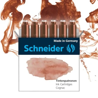 Abbildung von Schneider Pastell Tintenpatrone (Standard Patronen für Füller) Cognac, 6 Stück
