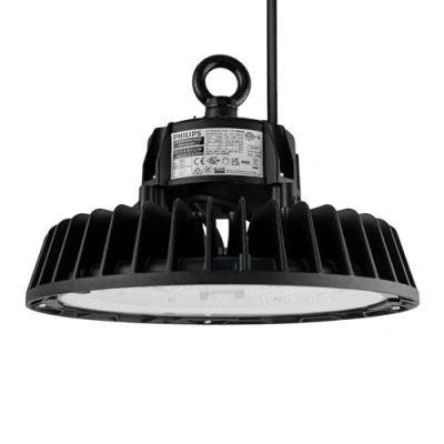 Abbildung von Ledvion Hallenstrahler LED High Bay 200W, s Treiber, 175lm/W, 35.000 Lumen, 4000K, IP65, Dimmbar, 5 Jahre Garantie, Energieeffiziente UFO Lampe IP65 Zertifizierung
