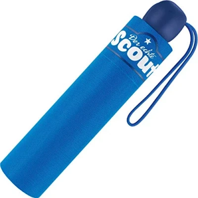 Abbildung von Scout Kinder Regenschirm Taschenschirm Schultaschenschirm mit Reflektorstreifen extra leicht royal Blue