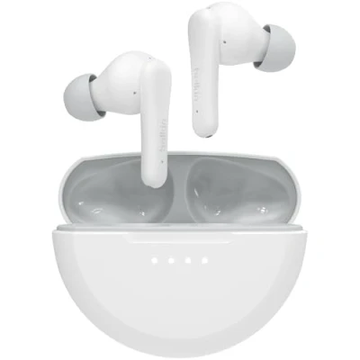 Abbildung von Belkin SoundForm Nano 2 Bluetooth In Ear Kinderkopfhörer mit integriertem Mikrofon, 28 Std. Akkulaufzeit, Lautstärkebegrenzung auf 85 dB, wasserfest nach IPX5, für iPhone, iPad, Galaxy usw. Rosa