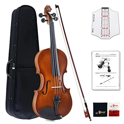Abbildung von Aileen Geige Kinder 4/4, Violine Lernen Anfänger Set für Erwachsene mit Exklusive patentierte Griffbrettaufkleber