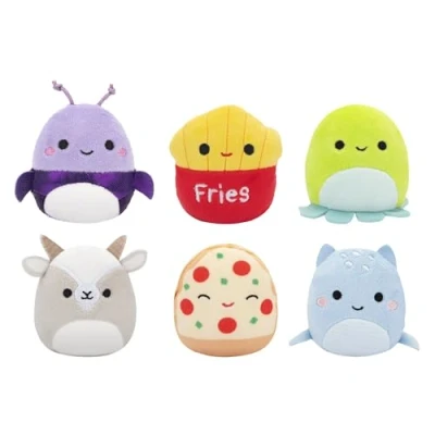 Abbildung von Micromallows SQMM0012 6er Pack, superweiche Mini Squishmallows, 6,5 cm Plüschfiguren