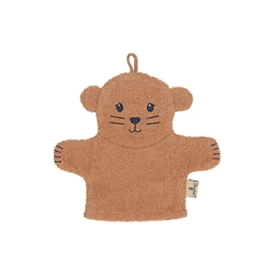 Abbildung von Sterntaler Baby Unisex Waschhandschuh GOTS Waschhandschuhe Otti Waschlappen Kinder, Babywaschlappen, Kinderwaschlappen Bio braun