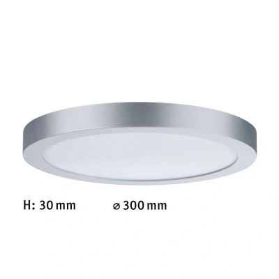 Abbildung von Paulmann 71023 LED Panel Abia 300mm rund Tageslichtweiß Chrom matt Lichtpanel Kunststoff Beleuchtungssystem 4000 K