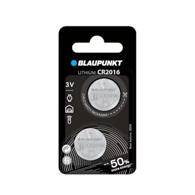 Abbildung von Blaupunkt Lithium Coin CR2016 Knopfzelle 2 Stück im Blister