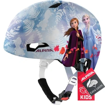 Abbildung von ALPINA HACKNEY Disney Leichter, Bruchfester &amp; Optimal Klimatisierter Fahrradhelm Mit Nachrüstbarem LED Für Kinder, Frozen II, 51 56 cm