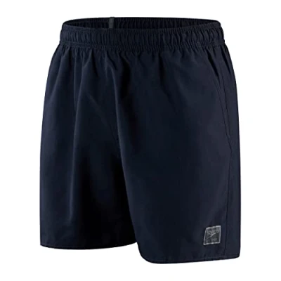 Abbildung von Speedo Herren Watershort Badehose 16&quot; Schnell trocknend Bequemer Sitz Klassischer Style Tunnelzugbund Badehose, Prime True Navy, Einheitsgröße