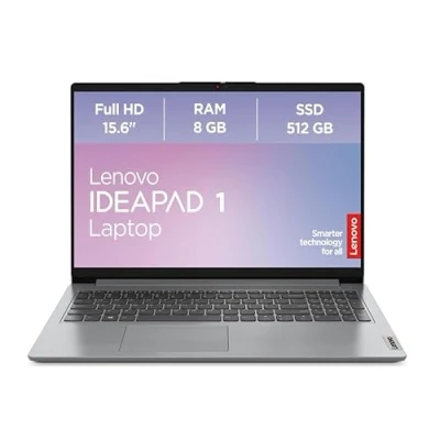 Abbildung von Lenovo IdeaPad 1 Laptop 15,6&quot; Full HD Display AMD Ryzen 3 7320U 8GB RAM 512GB SSD Radeon Grafik Windows 11 Home grau QWERTZ Monate Premium Care