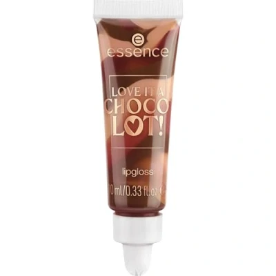 Abbildung von essence LOVE IT A CHOCO&#039; LOT! lipgloss, Nr. 01, Braun, glänzend, vegan, ohne Parabene, Mikroplastikpartikel, Nanopartikel frei, 1er Pack (10ml)