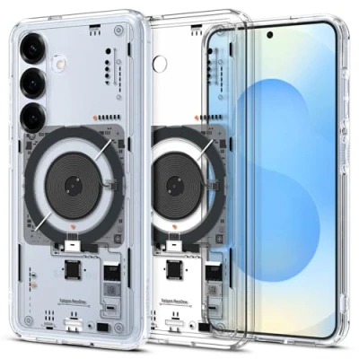 Abbildung von Spigen Ultra Hybrid MagFit Hülle für Samsung Galaxy S25, Kompatibel mit MagSafe NeoOne