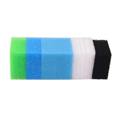 Abbildung von INGVIEE Set Kompatibel Filterschwamm für Juwel Compact/Bioflow 3.0 / M (2X Blau Fein, 1x Grob, Grün Nitrat, 2X Aktivkohleschwamm, 5X Filterwatte)