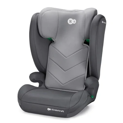 Abbildung von Kinderkraft I SPARK Size Babyautositz, Gruppe 2/3, 100 150 cm, von 3,5 bis 12 Jahre, 15 36 kg, leicht (4,5 kg), 3 Punkt Sicherheitsgurt, Seitenschutz, Grau