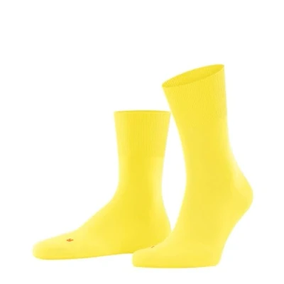 Abbildung von FALKE Unisex Socken Run U SO Baumwolle Funktionsmaterial einfarbig 1 Paar, Gelb Sun 1383, 37 38