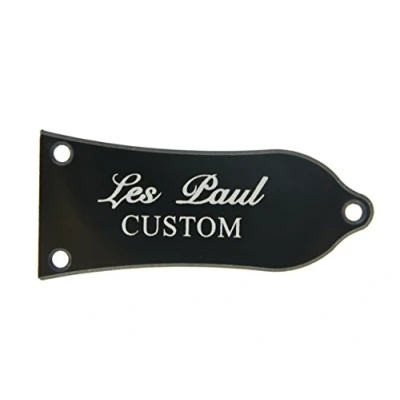 Abbildung von KAISH Halsstab Abdeckung für Epiphone Style Les Paul LP, 2 lagig, Weiß/Schwarz