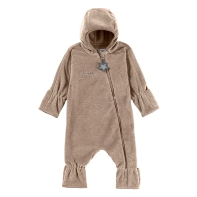 Abbildung von Sterntaler Baby Overall Fleece Unisex Jumpsuit aus Microfleece Stickerei, Reißverschluss, sowie Hand und Fußstulpen beige, 74