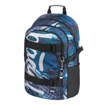 Abbildung von Baagl Schulrucksack für Jungen Teenager Skateboard Rucksack Kinderrucksack mit Laptopfach und Brustgurt Schule, Weiterführendeschule, Mittelschule (Skate Strukturen)