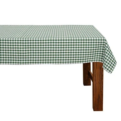 Abbildung von FILU Tischdecke 100 x 140 cm Dunkelgrün/Weiß kariert (Farbe und Größe wählbar) hochwertig gefertigtes Tischtuch aus 100% Baumwolle