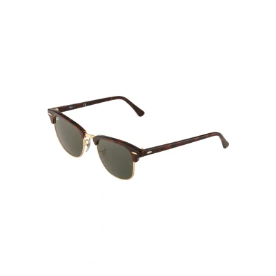 Abbildung von Ray Ban 0RB3016 Clubmaster Sonnenbrille, Damen, Größe: 49, Braun/goldfarben