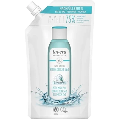 Abbildung von Lavera Nachfüllbeutel Basis Sensitiv Pflegedusche 2in1, 0,5 l