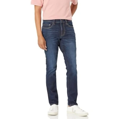 Abbildung von Amazon Essentials Herren Stretchjeans, Skinny Passform, Indigo Waschung, 34W / 32L