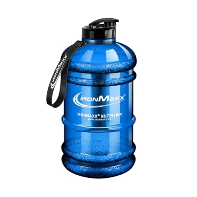 Abbildung von IronMaxx Water Gallon Blau 2200ml BPA &amp; DEHP frei auslaufsichere Trinkflasche mit Messskala in verschiedenen Farben erhältlich