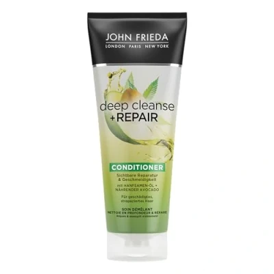 Abbildung von John Frieda Deep Cleanse &amp; Repair Conditioner Inhalt: 250 ml Sichtbare Reparatur und Geschmeidigkeit Für geschädigtes, strapaziertes Haar