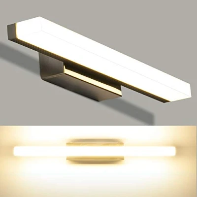 Abbildung von LEDMO LED Spiegelleuchte 40cm 4000K Naturweiß，IP44 Wasserdicht Edelstahl Badleuchte für Wandbeleuchtung und Badzimmer，SMD2835 8W 800LM Schminklicht Wandleuchte Badlampe 220V