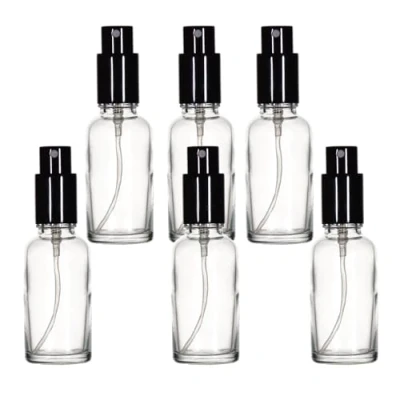Abbildung von YIZHAO Transparent Sprühflasche Glas 30ml, Klein mit [Zerstäuber], für Ätherisches Öle,Kosmetik, Apotheker, Reinigung,Aromatherapie, Massage, Haare 6Pcs