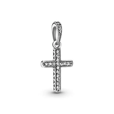 Abbildung von Pandora Sparkling Cross Anhänger, Damen, Größe: One Size, Silvercoloured