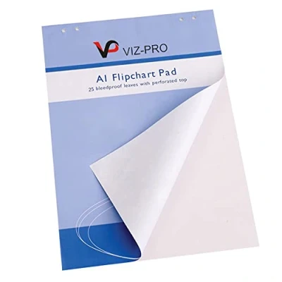 Abbildung von VIZ PRO Standard Staffelei Pads / A1 Flipchart Papierpad, 841 x 594mm, 25 Blatt/Pad