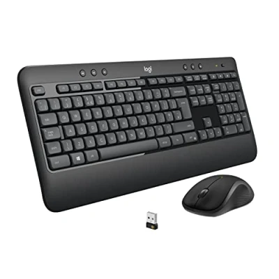 Abbildung von Logitech MK540 Advanced Kabelloses Tastatur Maus Set, 2.4 GHz Wireless Verbindung via Unifying USB Empfänger, 3 Jahre Akkulaufzeit, Für Windows, ChromeOS PCs/Laptops, Schweizer QWERTZ Layout Schwarz