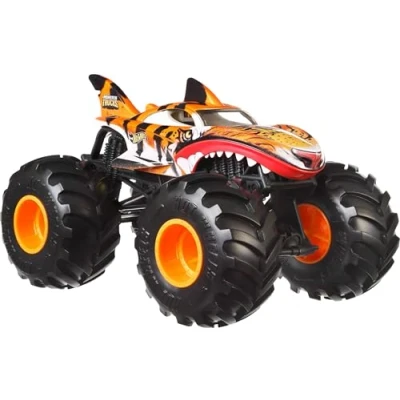 Abbildung von Hot Wheels Monster Trucks, Oversized Truck, Die Cast Spielzeugtruck im Maßstab 1:24 mit riesigen Rädern und coolen Designs, JDR02