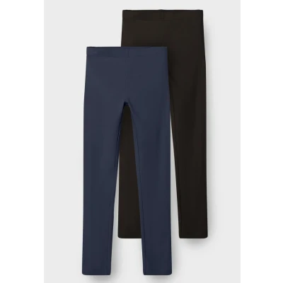 Abbildung von Name it Nkfvivian 2 PACK Leggings Hosen für Kinder, Größe: 86/92, Dark blue