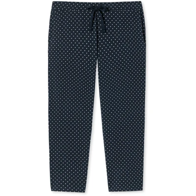 Abbildung von Schiesser MIX Relax 3/4 LANG Nachtwäsche Hose, Damen, Größe: 34, Dunkelblau gem.