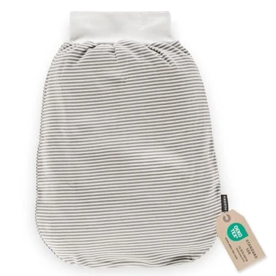 Abbildung von LaLoona Baby Strampelsack aus Baumwolle Leichter Schlafsack ohne Oberteil zum Strampeln und Kuscheln, Oeko TEX® Standard 100 geprüft Streifen Weiß Beige