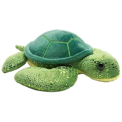 Abbildung von Wild Republic 16262 Hug&#039;ems Plüschtier, Kuscheltier, Schildkröte 18cm, Grüne Meeresschildkröte