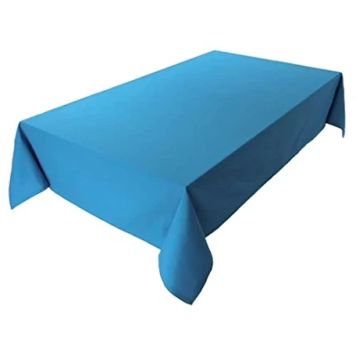 Abbildung von Hochwertige Tischdecke Tischwäsche aus 100% Baumwolle Kollektion Konzept, Farbe &amp; Größe wählbar (Tischdecke 40x40cm, Himmelblau)