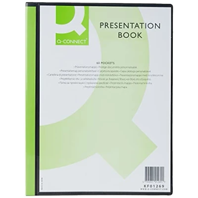 Abbildung von Q Connect KF01269 Sichthüllenmappe Panorama 60 Hüllen, schwarz, 1
