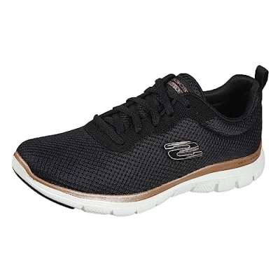 Abbildung von Skechers Damen Flex Appeal 4.0 Brilliant View Sneaker, Charcoal Mesh Lavender Trim, 42 EU