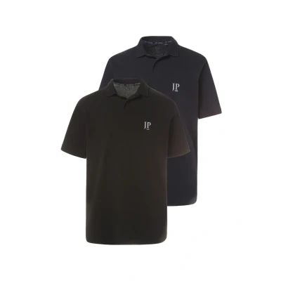 Abbildung von JP 1880 Herren große Größen Übergrößen Menswear L 8XL Poloshirts, Basic, 2er Pack, Piqué, gekämmte Baumwolle schwarz 3XL 704317130
