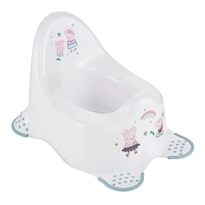 Abbildung von keeeper Peppa Pig Babytopf, Ab ca. 18 Monate bis 3 Jahren, Anti Rutsch Funktion, Adam, Nordic White