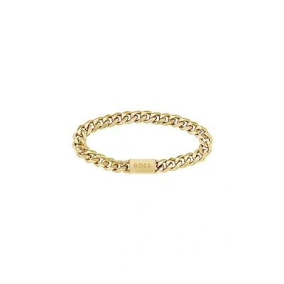 Abbildung von BOSS FOR HIM Armband goldcoloured, Herren, Größe: One Size, Gold coloured